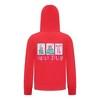 Everyday Kids Christmas Collection Holly Jolly Girls Zip Up Hoodie – Pink Holiday Sweatshirt - 4 of 4