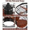 Sofucor 20'' Wet Rated Caged Ceiling Fan with Lights and Remote Dimmable LED Chandelier Hanging Fan - 4 of 4