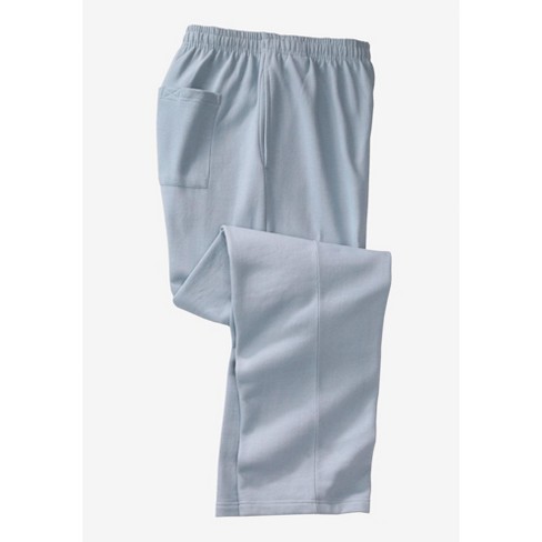 KingSize Men's Big & Tall Fleece Open-Bottom Sweatpants - 9XL, Blue