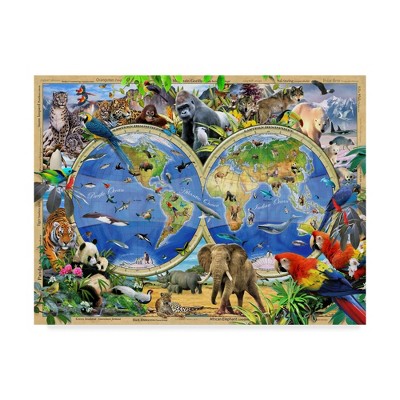 18" x 24" World Of Animals by Howard Robinson - Trademark Fine Art