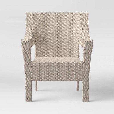 Photo 1 of Southcrest Wicker Stacking Patio Club Chair  Gray  Threshold