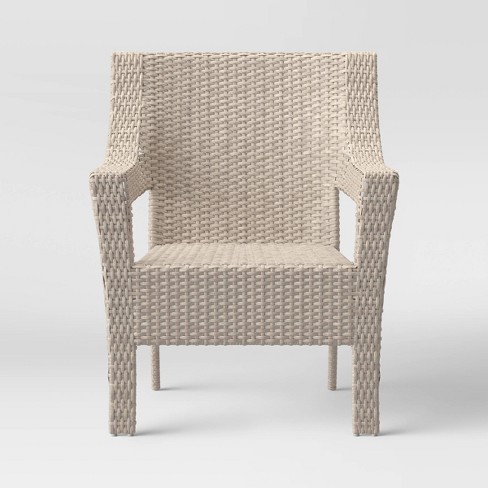 Southcrest Wicker Stacking Patio Club Chair Gray Threshold