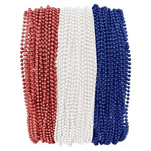 Mardi Gras Beads 33 inch 7mm, 6 Dozen, 72 Necklaces - 1 of 4