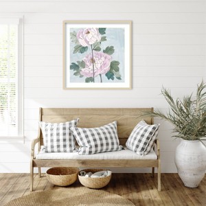 Amanti Art Striped Peonies IV by Melissa Wang Framed Wall Art Print - 1 of 4