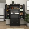 72" Modern Kitchen Pantry Cabinet with 2 Large Drawers & 8-Door Spice Rack, Storage Cabinet for Dining room or living room-Maison Boucle - 2 of 4