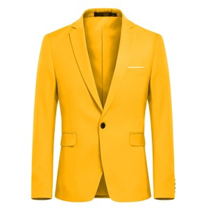 Cloudstyle Men's Suit Jacket One Button Slim Fit Sport Coat Business Daily Blazer - 1 of 4