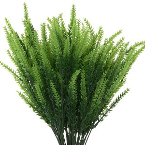 Unique Bargains Realistic Appearance Indoor Outdoor Artificial Lavender Flowers 13.4" 10 Pcs - 1 of 4