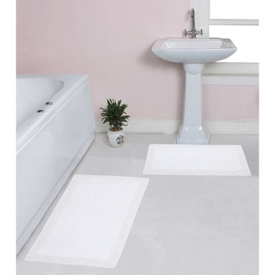 Home Weavers Luxury Collection 100% Cotton Tufted Bathroom Rug Set, Non-Slip Latex Bath Rug Set