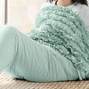 30"x75" Kids' Mermaid Ruffle Faux Shearling Throw Blanket Teal - Lush Décor - 2 of 4