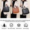 INFURNIC Backpacks Women PU Leather Shoulder Crossbody Handbag with Adjustable Strap Stylish Organizer Bag, Black, 1.56"*10.92"*12.48" - 2 of 4
