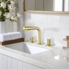 Cobbe Double Handle Bathroom Sink Faucet Spout 360 Degree Swivel 3-Hole 8 Inch Widespread Faucet Brushed Gold - 2 of 4