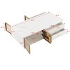 NicBex Modern Square Coffee Table with 4 Drawers and 2 Glass Door Storage,47.2" Center Table for Living Room,Office - 3 of 4