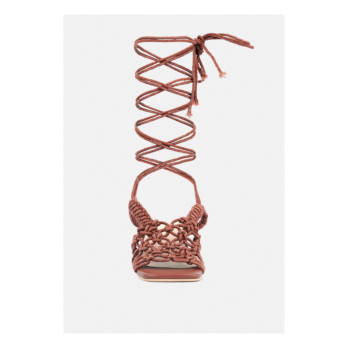 Женские сандалии Rag & Co Womens Beroe Braided Handcrafted Lace Up Sandal 8 — фото 4