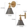 LNC Nero 6-in W 2-Lights Modern/Contemporary  Wall Lights,2 Pack, Gold/Gray - 3 of 4