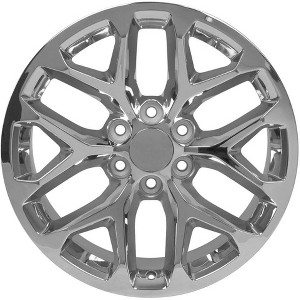 OE Wheels CV98B 20 Inch Rim Fits Silverado 1500 Snowflake Style 6x139.7 20x9 Chrome - Hollander 5668 (1) - 1 of 4