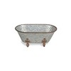 Cheung's Lavande Metal Fleur-de-Lis Tub Decor - Large - Galvanized - 4 of 4