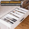 7-Piece Bamboo Drawer Organizer Set – Multi-Use Divider Bins for Kitchen, Bathroom, Office, and Makeup Storage, White - 4 of 4