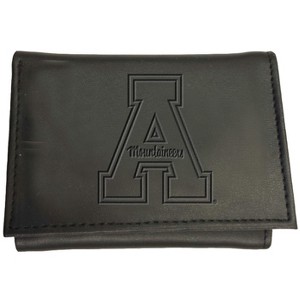 Evergreen NCAA Appalachian State Mountaineers Black Leather Trifold Wallet Officially Licensed with Gift Box - 1 of 1