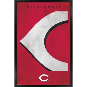 Trends International MLB Cincinnati Reds - Logo 25 Framed Wall Poster Prints - 1 of 4