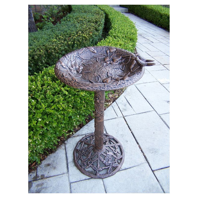 32&#34; Hummingbird Bird Bath - Antique Bronze - Oakland Living, 4 of 7