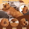 TITQWOP Long Capybara Plush Pillow,Cute Capybara Stuffed Animals Plushie Sleeping Hugging Body Pillow,Kawaii Capybara Soft Doll Toy - 4 of 4