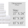 Home Weavers Elegance Essentials 550GSM 100% Cotton Zero Twist Super Absorbent Bath Towel Set - 2 of 4