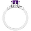 Pompeii3 7mm Amethyst Women's Heart Ring in 14k Gold 5.5mm Tall - 3 of 4