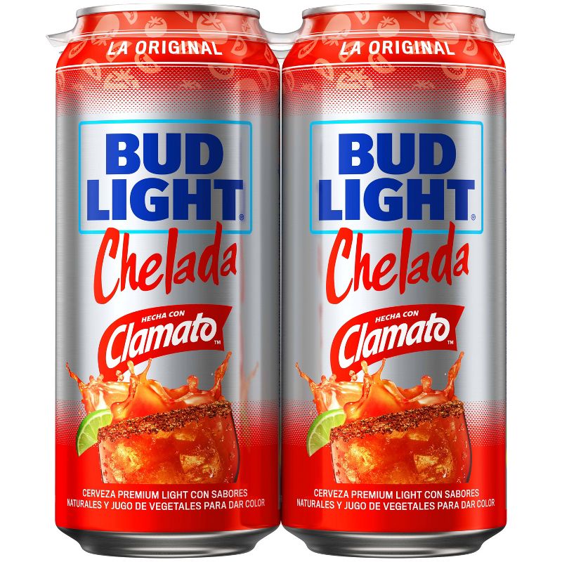 Bud Light &#38; Clamato Beer - 4pk/16 fl oz Cans, 4 of 12