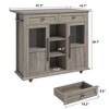 Foldable Kitchen Island Cart with Wheels - 2 of 4