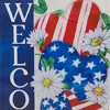 Northlight Stars and Stripes Hearts "Welcome" Americana Outdoor Garden Flag - 18" x 12.5" - 4 of 4