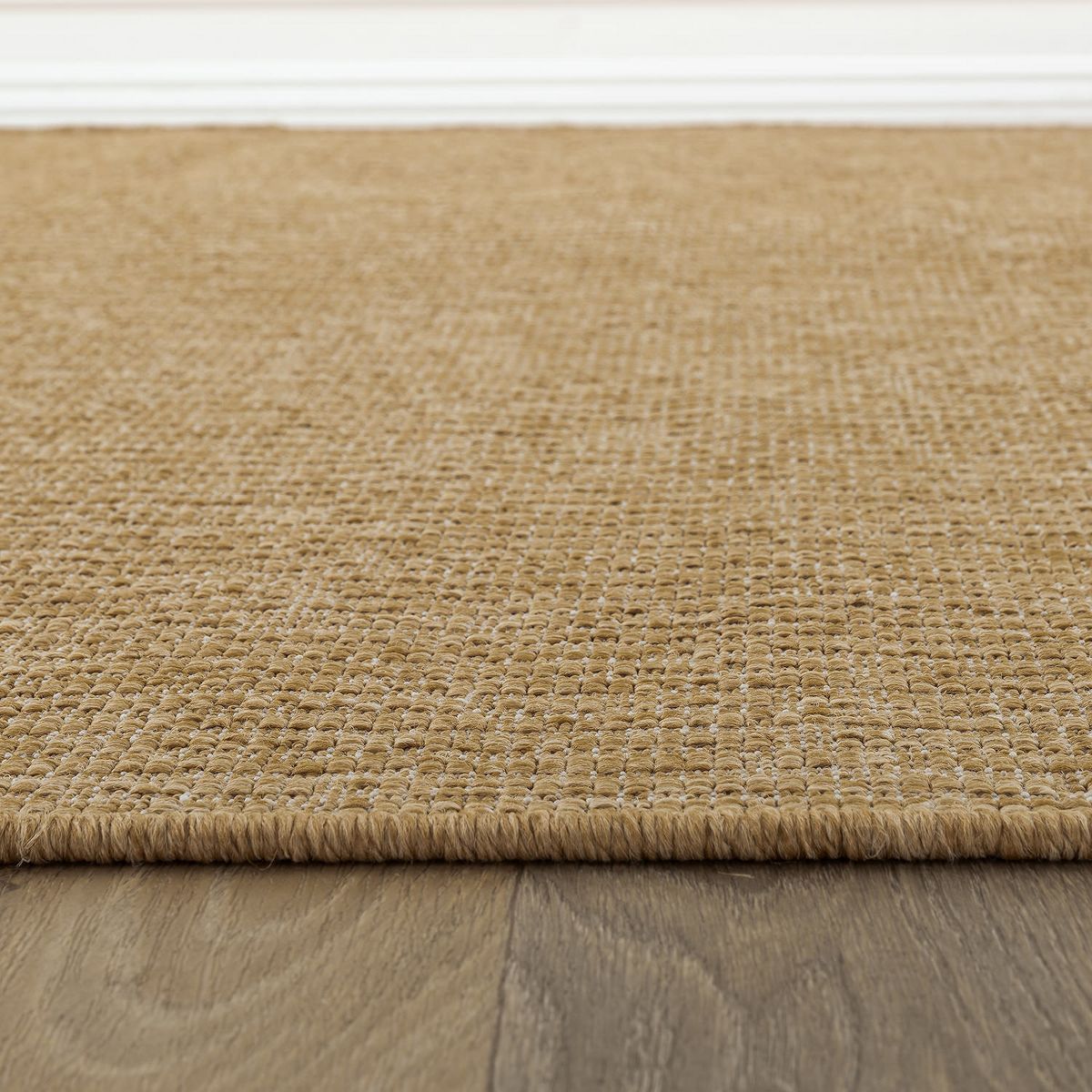 World Rug Gallery Distressed Frame Reversible Jute-Look Indoor/Outdoor Rug - thumbnail 3