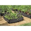 Gardener's Supply Company 100% Recycled Raised Garden Bed, 3' x 3' | Outdoor Compact Small Space Gardening with 10" Planting Depth - Black - 2 of 2