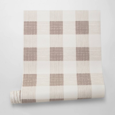 Large Gingham Wallpaper Plaid Threshold Deal Brickseek