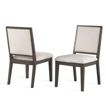 18" Set of 2 Mila Side Chairs Washed Gray - Steve Silver Co.