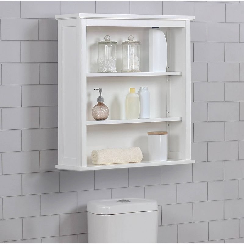 29"x27" Dorset Wall Mounted Bath Storage Cabinet White - Alaterre Furniture, 3 of 8