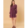 INSPIRE CHIC Women's Choker V Neck Vintage Flared Gilding Metallic Shiny Star A-Line Dress - 2 of 4