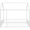 Streamdale Full Size Metal Bed House Bed Frame with Fence, for Kids, Teens, Girls, Boys,White - 4 of 4