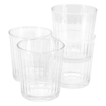 Tagltd Island Collection Claer Glass Short Tumber Drinkware With Cattail  Straw And Paper Weave Sleeve, 14 Oz. : Target