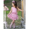 Rosewood Linen Ruffle Halter Top and Skirt Set Mia Belle Girls - 4 of 4