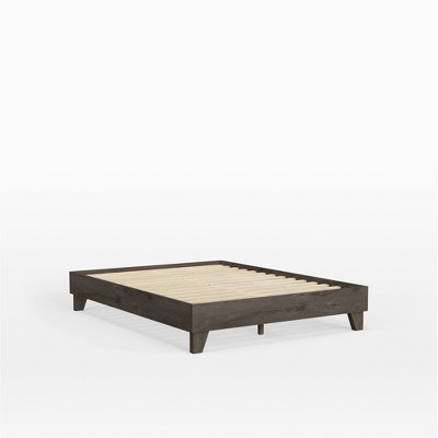 Eluxury Wooden Platform Bed Frame, Twin Extra Long, Grey : Target