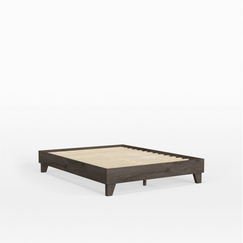Eluxury Wooden Platform Bed Frame, Queen, Grey : Target