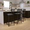 Emma and Oliver Ladder Back Black Metal Restaurant Dining Barstool - image 2 of 4