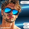 grinderPUNCH XL Polarized Oversized Sunglasses  Lightweight Men's Big Wide Head UV Protection for Sports, Driving, Fishing  Large Face Fit (Matte) - 3 of 4