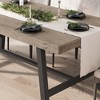 Industrial Dining Table for 6~8 People, 78.7" Long Rectangle Dining Table, Wooden Kitchen Table with Sturdy Metal Frame,Dinner Table for Kitchen-Gray - 3 of 4