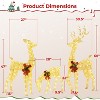 Yaheetech 3-piece Glittering Lighted Christmas Reindeer Family Set with Warm White LED Lights for Front Yard, Porch - 3 of 4