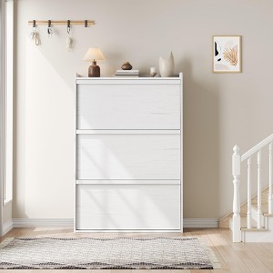Shoe Cabinet with 2-4 Flip Drawers, Wooden Shoe Organizer with Adjustable Shelf, Shoe Storage for Entryway, Hidden Shoe Cabinet - 1 of 4