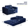 MAXYOYO Folding Sofa Bed, L-Shaped Two-Seat Convertible Sofa Bed with Armrest and Pillows for Living Room Bedroom - 2 of 4