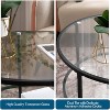 VINGLI 25.6" Round Black Coffee Table, 2-Tier Glass Coffee Table with Storage , Simple & Modern Center Table for Living Room, Small Space - 4 of 4