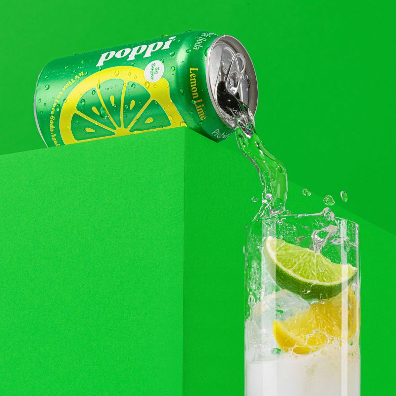 Poppi Lemon Lime Prebiotic Soda - 4pk/12 fl oz Cans, 4 of 7