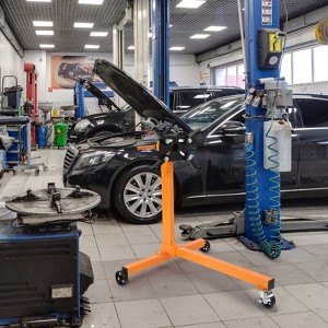 Rotating Engine Stand - 750LBS Steel Rotating Engine Stand with 360° Adjustable Mounting Head, Built-In Tool Tray, 4 Adjustable Arms - 1 of 4